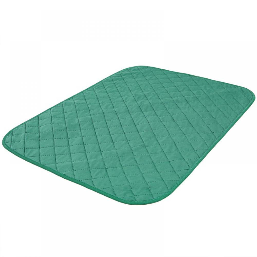 Washable Reusable Puppy Pee Pad, Highly Absorbent Non Slip Dog Training Whelping Pads with Waterproof Bottom, Guinea Pig Fleece Cage Pen Liner Cats Food Feeding Mat Animals & Pet Supplies > Pet Supplies > Dog Supplies > Dog Diaper Pads & Liners Wisremt S(17.71*22.04") Green 