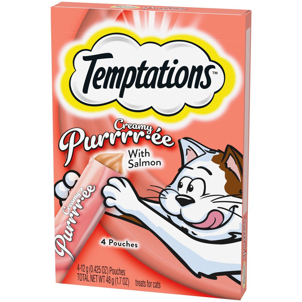 Temptations Salmon Flavor Topper, Crunchy & Soft Treat for Cat, 0.425 Oz. (4 Count) Animals & Pet Supplies > Pet Supplies > Cat Supplies > Cat Treats Mars Petcare   