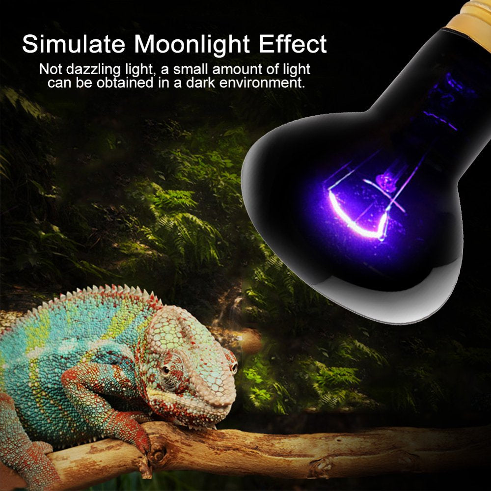 Pet Heating Lamp Heating Light Bulb Reptile Heating Light Reptile Light Bulb Emitter E27 Simulated Moonlight Night Light Amphibian Reptile Heating Light Bulb Emitter Lamp 110V Animals & Pet Supplies > Pet Supplies > Reptile & Amphibian Supplies > Reptile & Amphibian Habitat Heating & Lighting Fugacal   