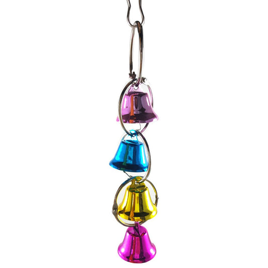 Colorful Bell Bird Parrot Cage Swing Climbing Chewing Hanging Toy Pet Accessory Animals & Pet Supplies > Pet Supplies > Bird Supplies > Bird Cage Accessories duixinghas Random Color 18 cm  