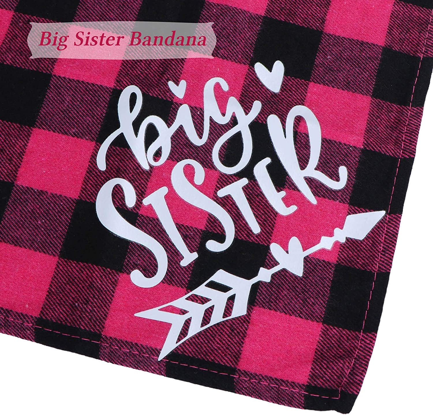 STMK Big Brother Big Sister Dog Bandana, Pregnancy Announcement Plaid Dog Bandana, Gender Reveal Photo Prop, Pet Scarf Accessories, Pet Scarves for Dogs Animals & Pet Supplies > Pet Supplies > Dog Supplies > Dog Apparel STMK   