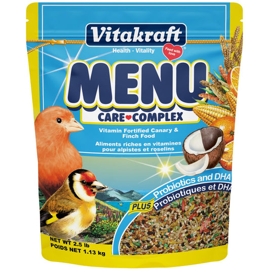 Vitakraft Menu Premium Canary and Finch Food - Vitamin-Fortified - Daily Food for Small Pet Birds Animals & Pet Supplies > Pet Supplies > Bird Supplies > Bird Treats Vitakraft Sun Seed   