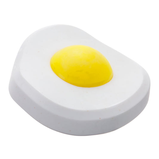 BARK Egg over Hard Dog Toy, White & Yellow - Barkfest in Bed Animals & Pet Supplies > Pet Supplies > Dog Supplies > Dog Toys BARK   