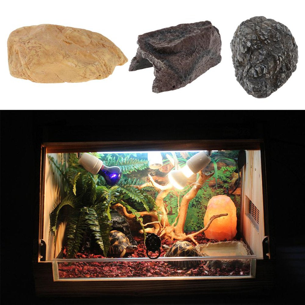 Reptile Ornament Aquarium Fish Hideout Cave Pier Vivarium Decor White Animals & Pet Supplies > Pet Supplies > Reptile & Amphibian Supplies > Reptile & Amphibian Substrates HOMYL   