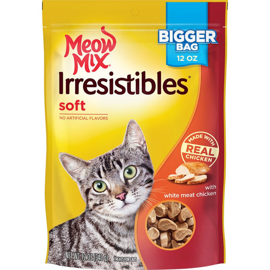 Meow Mix Irresistibles Cat Treats - Soft with White Meat Chicken, 12-Ounce Bag Animals & Pet Supplies > Pet Supplies > Cat Supplies > Cat Treats The J.M. Smucker Company 12 Ounces  