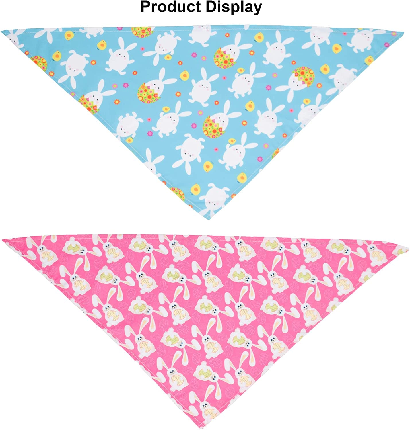 ADOGGYGO 4 Pack Easter Dog Bandana Triangle Dog Scarf Rabbit Easter Egg Pattern Pet Bandana for Small Medium Dogs Pets Animals & Pet Supplies > Pet Supplies > Dog Supplies > Dog Apparel ADOGGYGO   