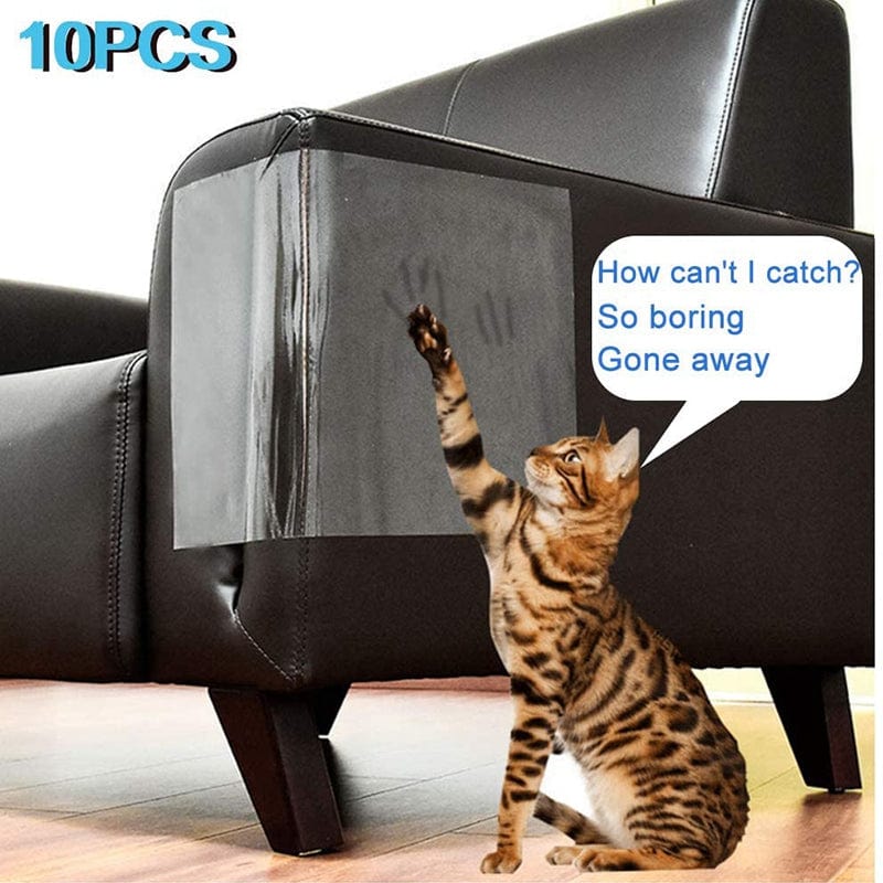 10Pack Cat Scratcher, Cat Scratch Deterrent Tape, Cat Repellent for Furniture, Cat Couch Protector, Cat Scratching Pad Animals & Pet Supplies > Pet Supplies > Cat Supplies > Cat Furniture NOBRAND   