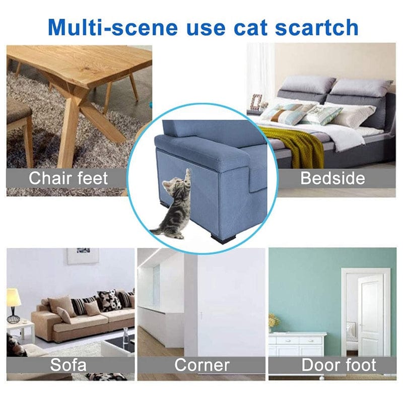 10Pack Cat Scratcher, Cat Scratch Deterrent Tape, Cat Repellent for Furniture, Cat Couch Protector, Cat Scratching Pad