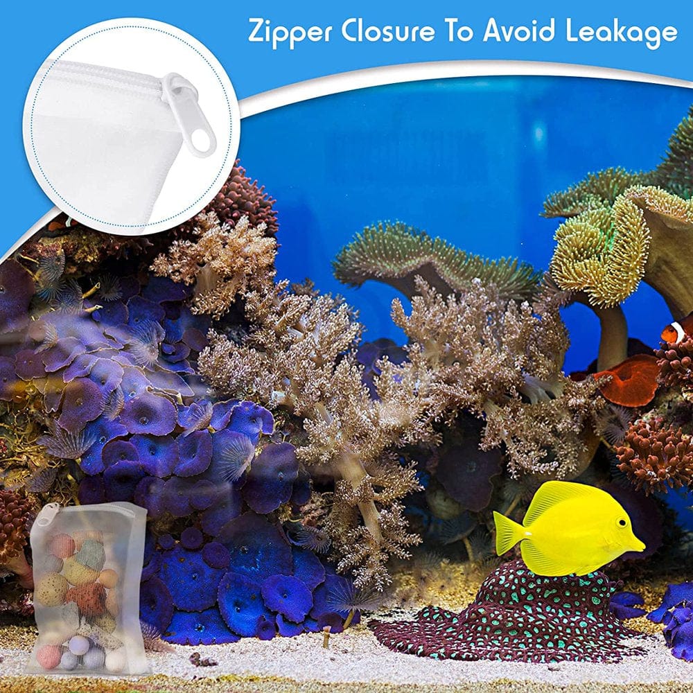 10Pcs Aquarium Filter Media Bags with Zipper for Activated Carbon, Biospheres, Ceramic Rings Animals & Pet Supplies > Pet Supplies > Fish Supplies > Aquarium Filters Daxusay   