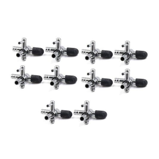 10Pcs Stainless Steel Single Way T Shaped Aquarium Air Flow Control Valves Animals & Pet Supplies > Pet Supplies > Fish Supplies > Aquarium & Pond Tubing Unique-Bargains   