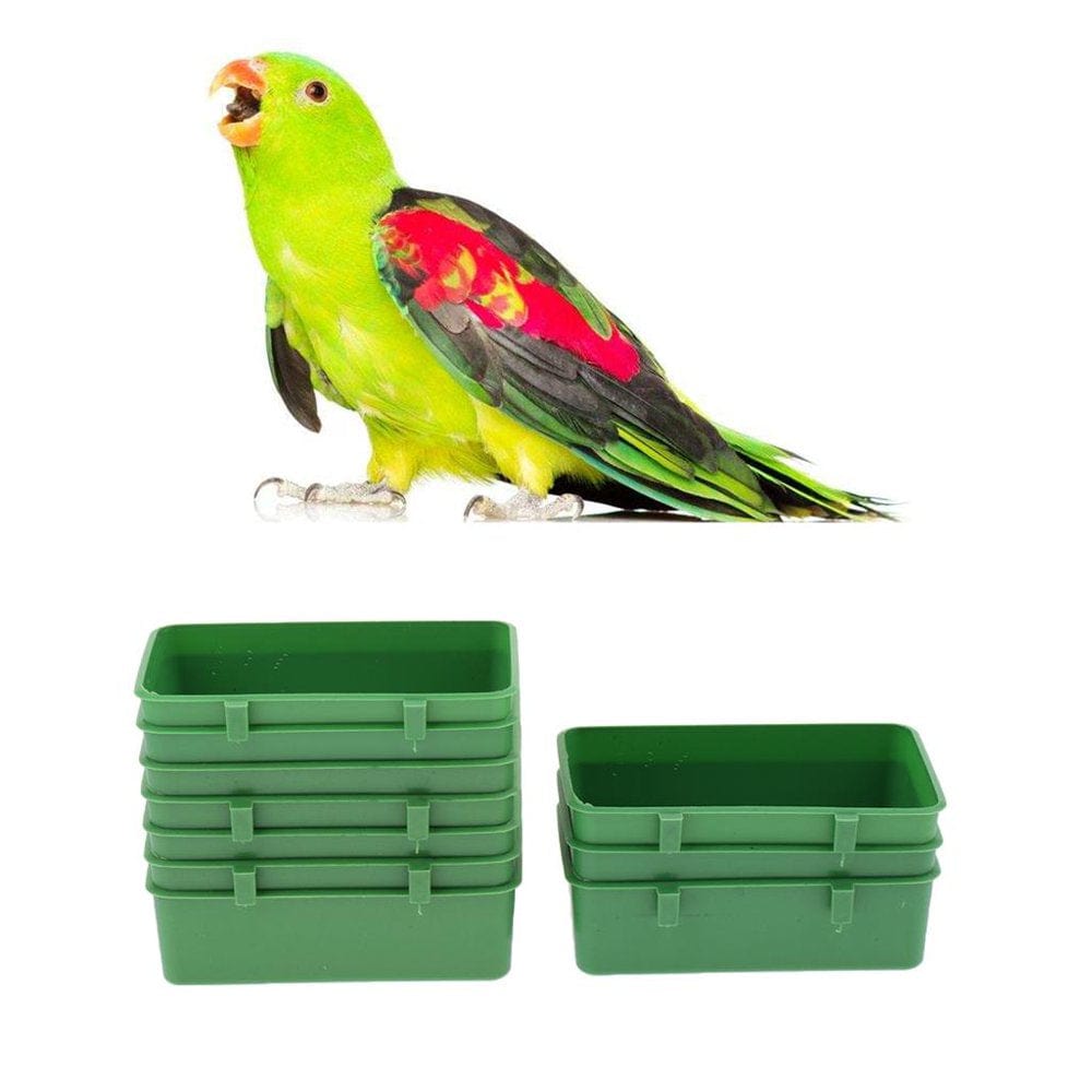 10X Bird Parrot Pigeons Cage Stand Feeding Cup Bowl Cups Bathing Animals & Pet Supplies > Pet Supplies > Bird Supplies > Bird Cages & Stands SunniMix   