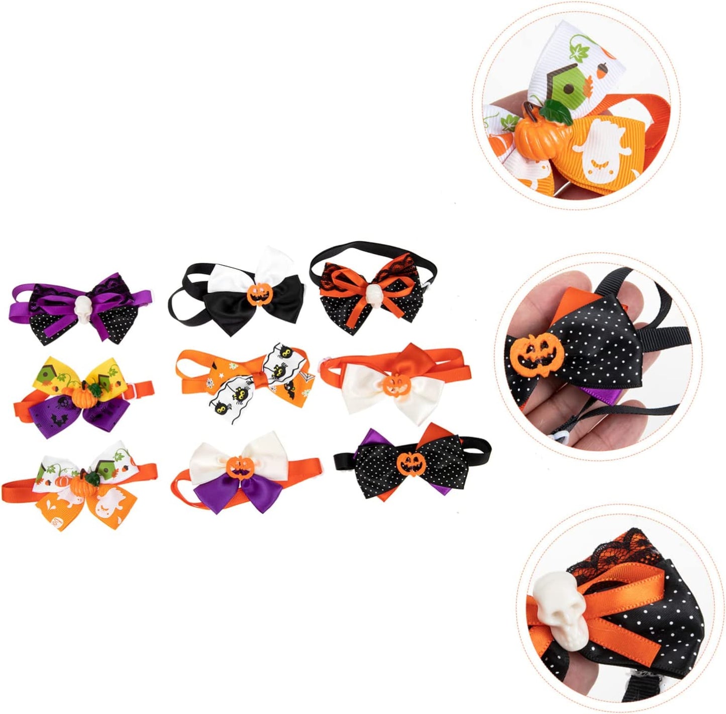 Balacoo 9Pcs Pet Bow Tie Puppies Collars Cat Collars Bell Small Dog Collar Decorative Dog Collar Cat Bowtie Collar Pet Bow Collar Pet Neck Tie Collar , Felt Cloth Variety Props Animals & Pet Supplies > Pet Supplies > Dog Supplies > Dog Apparel Balacoo   