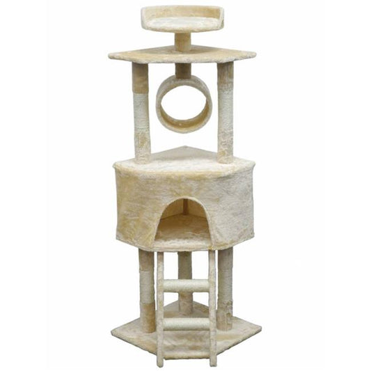 Go Pet Club HC-013 Light Weight Economical Cat Tree Furniture - Beige Animals & Pet Supplies > Pet Supplies > Cat Supplies > Cat Furniture Go Pet Club   