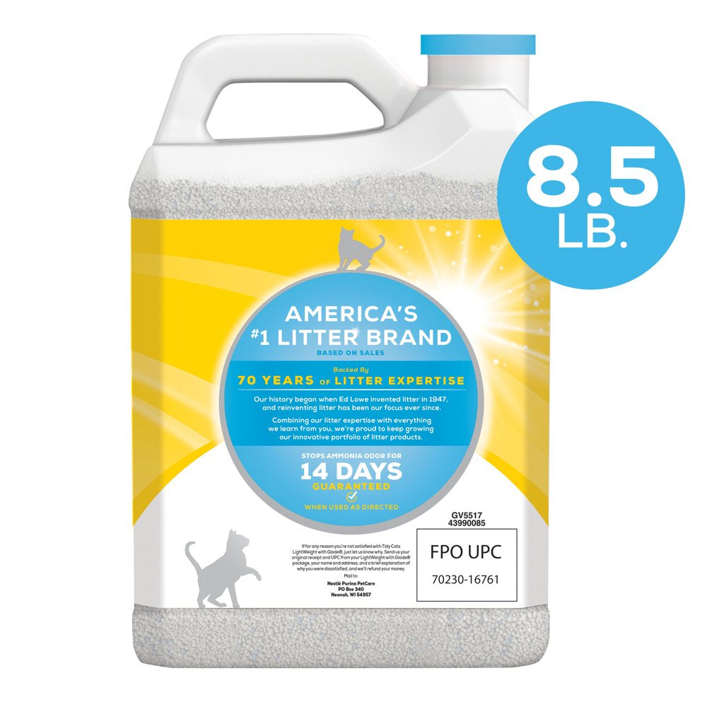 Purina Tidy Cats Low Dust Clumping Cat Litter, Lightweight Glade Clear Springs Multi Cat Litter, 8.5 Lb. Jug Animals & Pet Supplies > Pet Supplies > Cat Supplies > Cat Litter Nestlé Purina PetCare Company   