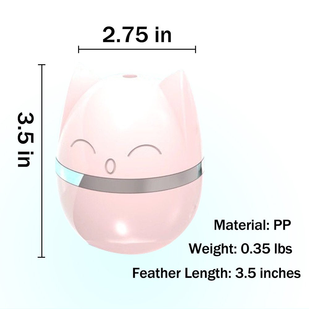 Feelers Cat Toy Tumbler, Feather Cat Toy for Cat Kitten Indoor Exercise, Cat Interactive Ball Toys, Pink,1 PCS Animals & Pet Supplies > Pet Supplies > Cat Supplies > Cat Toys Feelers   