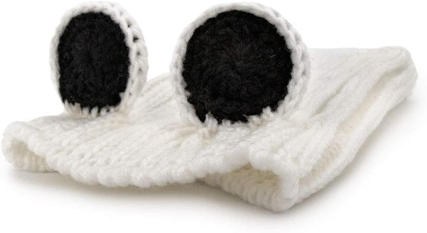 Zoo Snoods Panda Costume for Dogs, Large - Warm No Flap Ear Wrap Hood for Pets, Kungfu Panda Dog Outfit for Winters, Halloween, Christmas & New Year, Soft Yarn Ear Covers Animals & Pet Supplies > Pet Supplies > Dog Supplies > Dog Apparel Zoo Snoods   