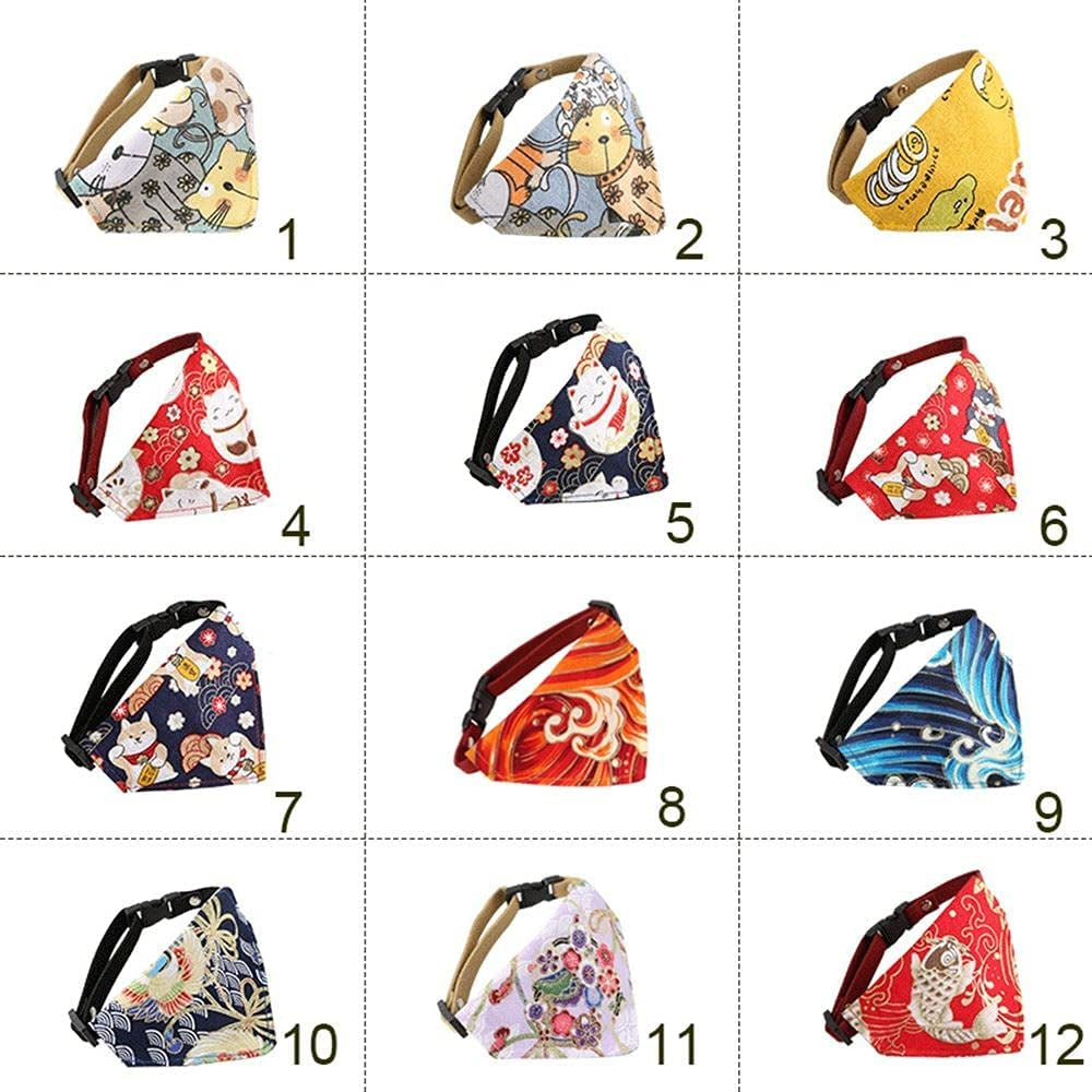 Pet Neckerchief,Trigon Scarf Handmade Cartoon Pet Supplies Cat Accessories Dog Triangle Bibs Kitten Bandana Bow Tie Cat Saliva Towel(4) Animals & Pet Supplies > Pet Supplies > Dog Supplies > Dog Apparel DIAOYIG   