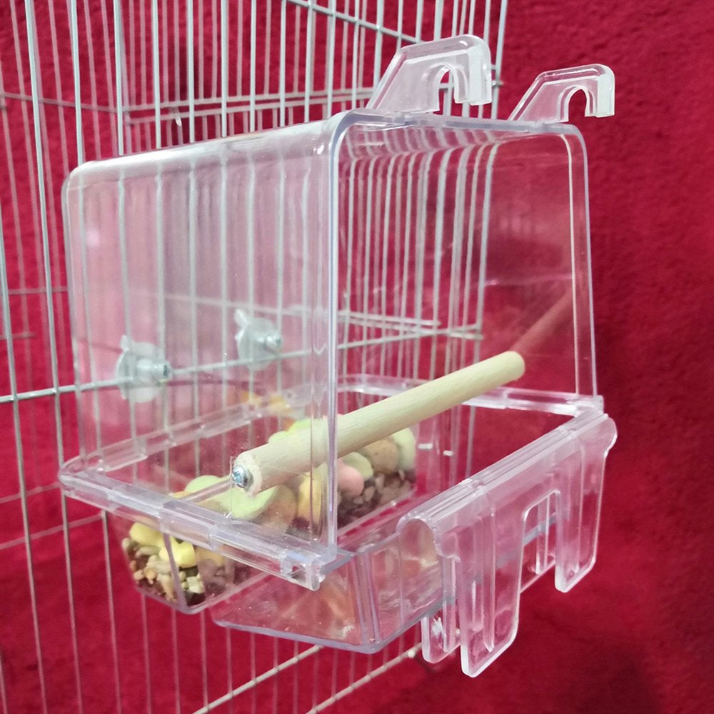 SPRING PARK Parrot Automatic Bird Feeder Pet Feeder Food Container Cage Accessories for Budgerigar Canary Cockatiel Parrotlets Lovebirds Cage Mounted Hanging Stand Holder Toy Animals & Pet Supplies > Pet Supplies > Bird Supplies > Bird Cage Accessories SPRING PARK   