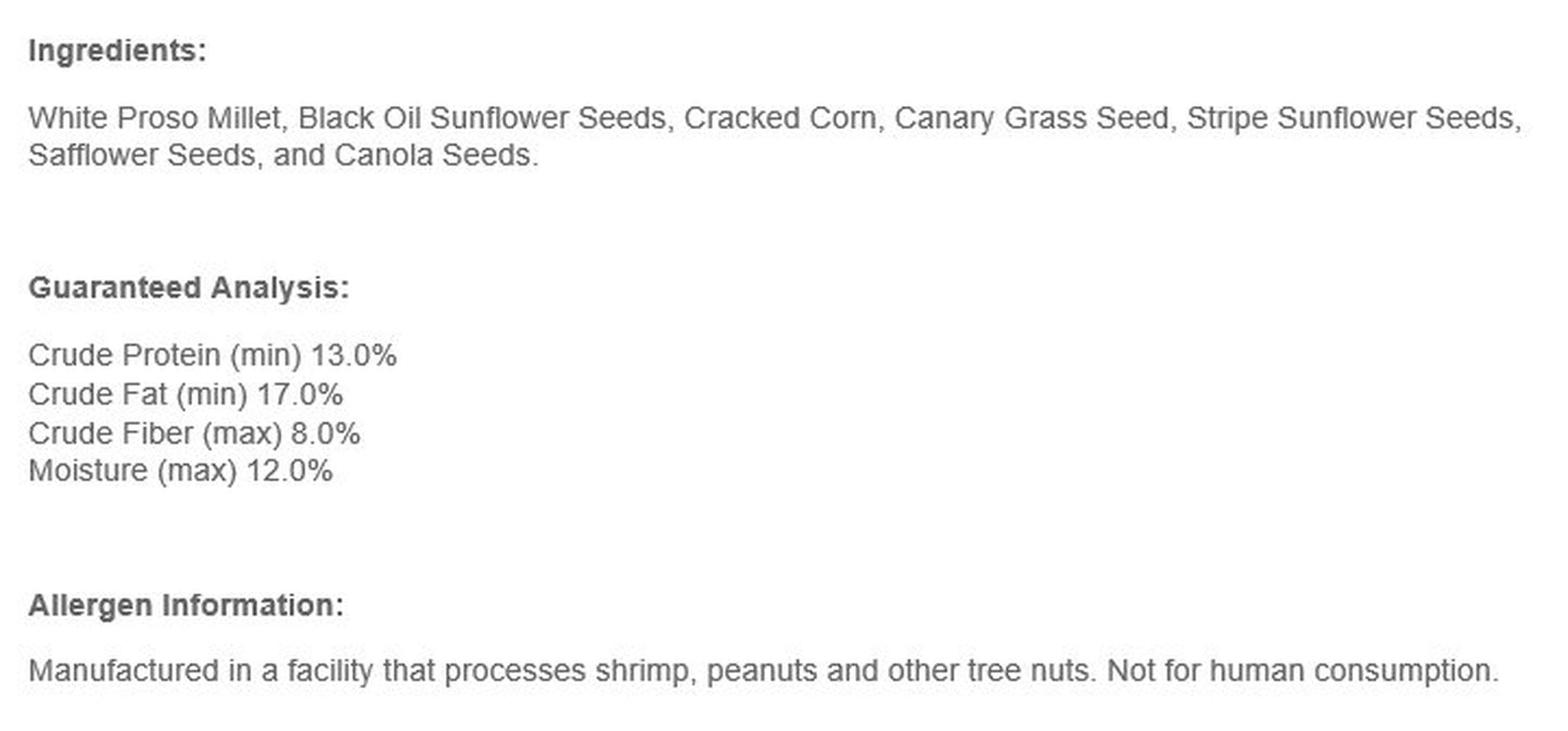 Bird Lover'S Blend All Seasons! Banquet, 10 Lb. Animals & Pet Supplies > Pet Supplies > Bird Supplies > Bird Food F.M. Brown's Sons, Inc.   