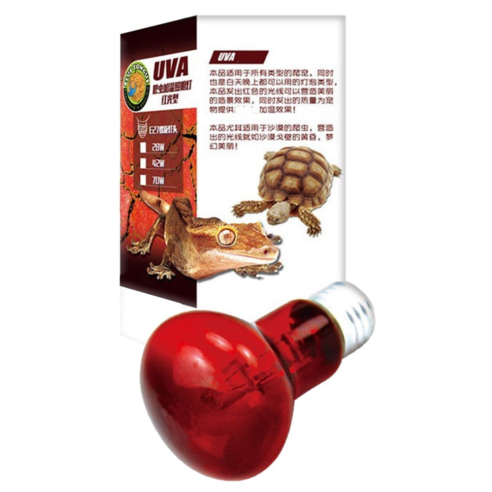 Viugreum Reptile Heat Bulb | High Intensity UVA Light Bulb | Heating Light for Reptiles and Amphibian Use, Basking Light for Turtle, Bearded Dragon, Lizard  Viugreum Red light 70W  
