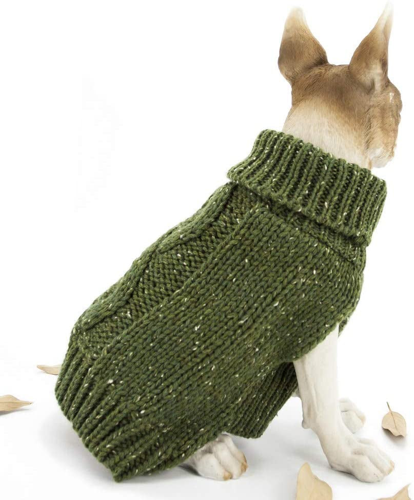 Apetian Dog Sweater Cold Weather Coats Winter Dog Apparel Dog Knitwear Clothing (M, Sh004-Green) Animals & Pet Supplies > Pet Supplies > Dog Supplies > Dog Apparel Apetian   