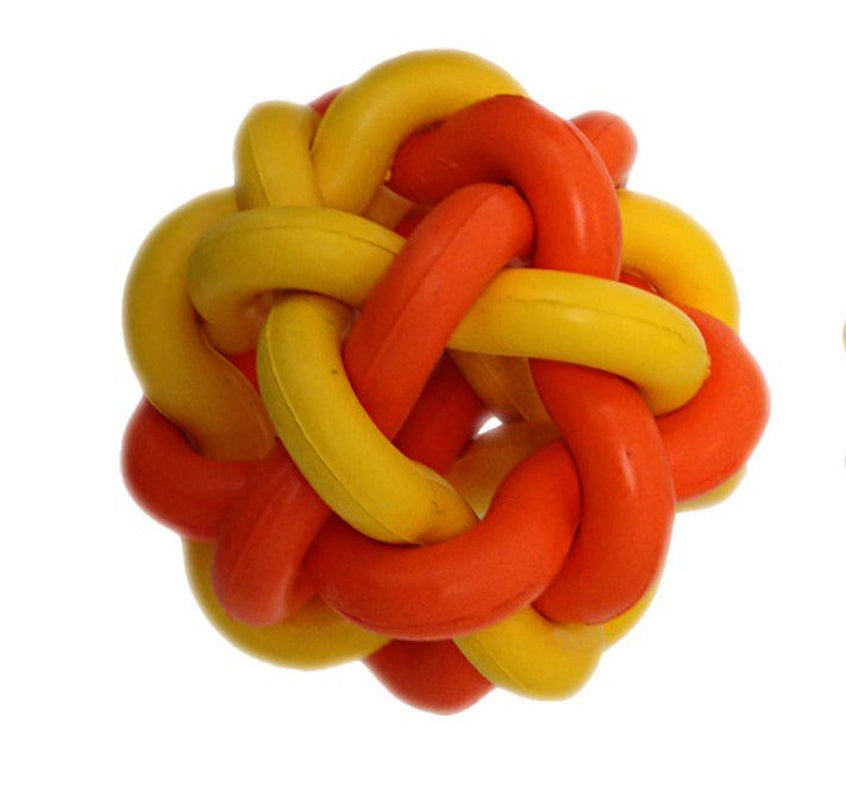 Multipet Nobbly Wobbly Interwoven Floating Ball Rubber Dog Fetch Toy, 4" Animals & Pet Supplies > Pet Supplies > Dog Supplies > Dog Toys Multipet International   