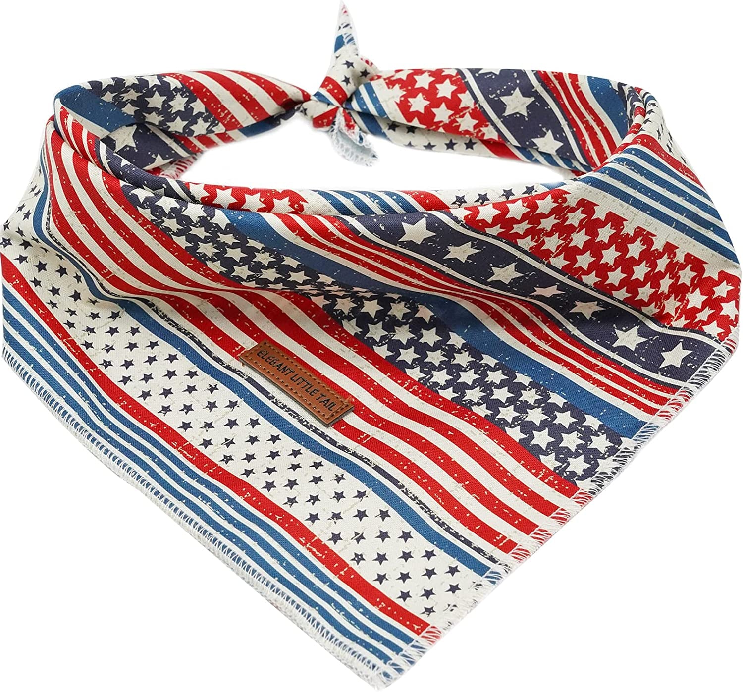 Elegant Little Tail Valentine Dog Bandana, Pet Dog Bibs Scarf, Soft Adjustable Square Dog Kerchief for Small Dogs Animals & Pet Supplies > Pet Supplies > Dog Supplies > Dog Apparel Elegant little tail American Flag Small (Pack of 1) 