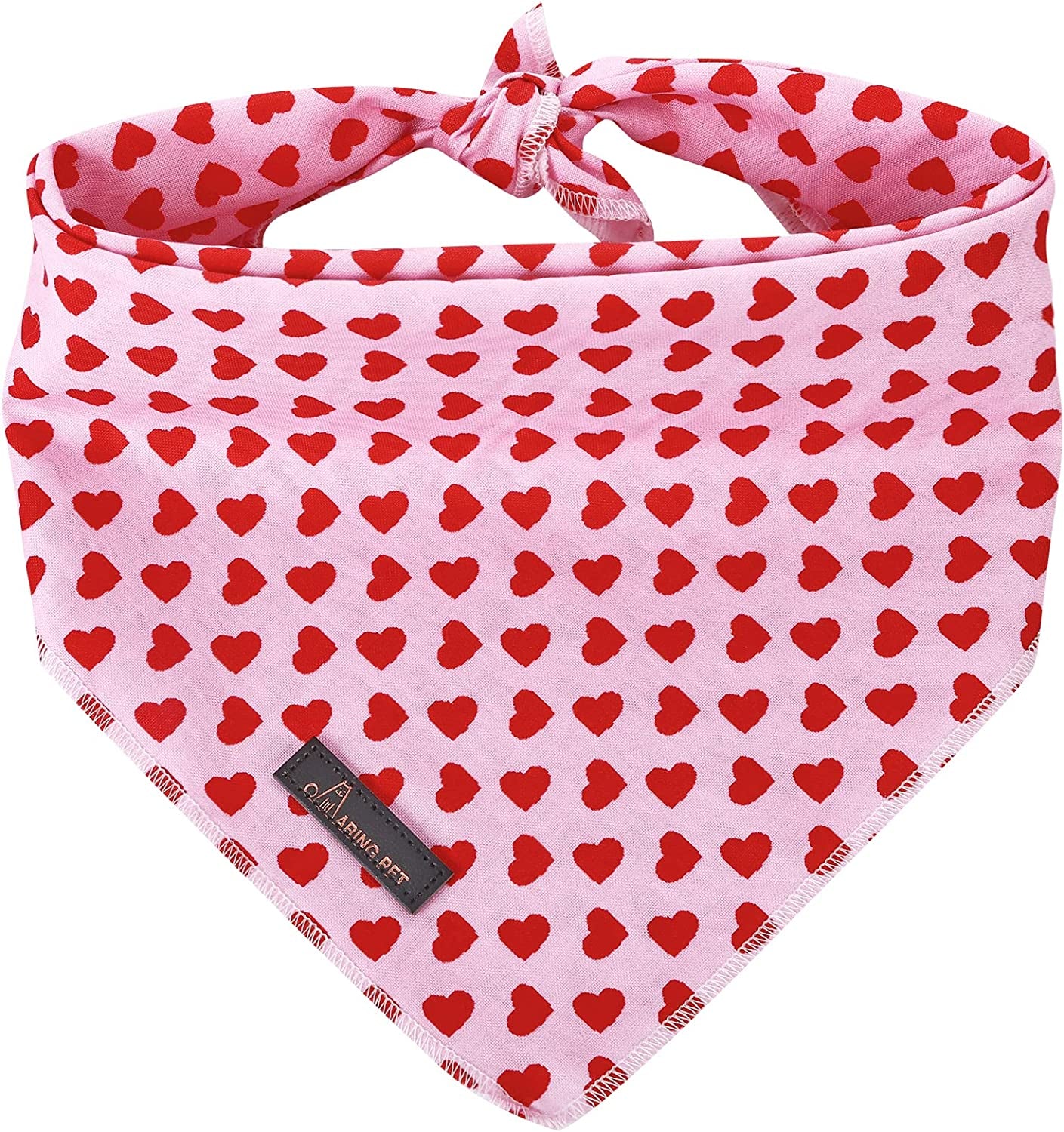 ARING PET St. Patrick'S Day Dog Bandana-Cute Clover Dog Bandana, Cotton Trefoil Dogs Scarf Triangle Bibs for Small to Large Boy Girl Dogs and Cats Animals & Pet Supplies > Pet Supplies > Dog Supplies > Dog Apparel ARING PET Heart Small (Pack of 1) 