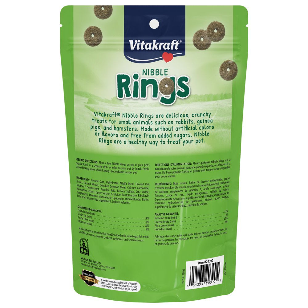 Vitakraft Nibble Rings Treats - Crunchy Alfalfa Snack - for Rabbits, Guinea Pigs, Hamsters, and More Animals & Pet Supplies > Pet Supplies > Small Animal Supplies > Small Animal Treats Vitakraft Sun Seed   