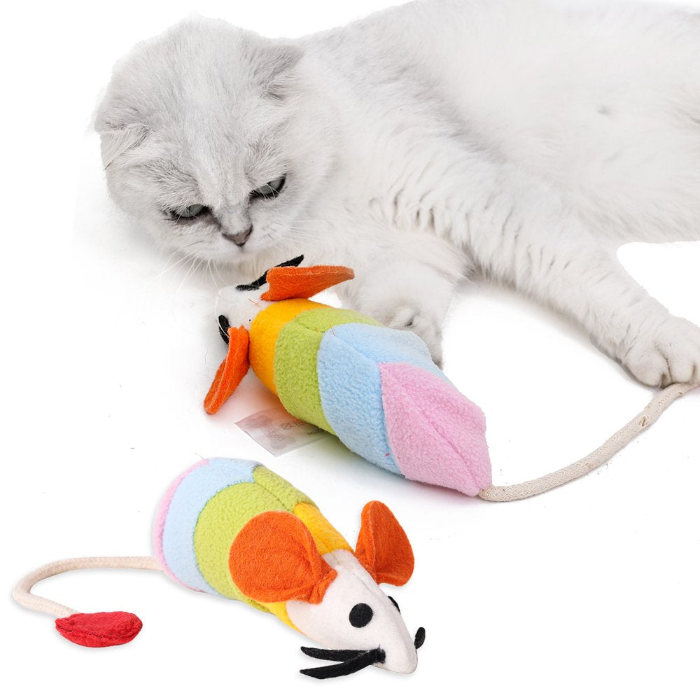 Fastsun Furry Mice Cat Toys, Rattling Catnip Toys Mice, 7” Colored Catnip Toy with Sound, Catnip Prefilled Cat Mice Toy for Indoor Cats Kitten Interactive Play Fetch Animals & Pet Supplies > Pet Supplies > Cat Supplies > Cat Toys FastSun   