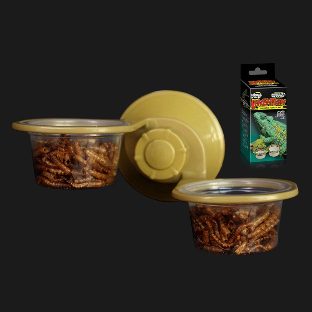 BYDOT Food Water Dish Bowl Feeder Feeding for Reptile Slizard Turtle Amphibian Gecko Animals & Pet Supplies > Pet Supplies > Reptile & Amphibian Supplies > Reptile & Amphibian Food BYDOT   