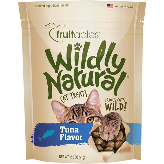 Fruitables Wildly Natural Cat Treats, Tuna Flavor, 2.5 Oz Animals & Pet Supplies > Pet Supplies > Cat Supplies > Cat Treats Manna Pro   