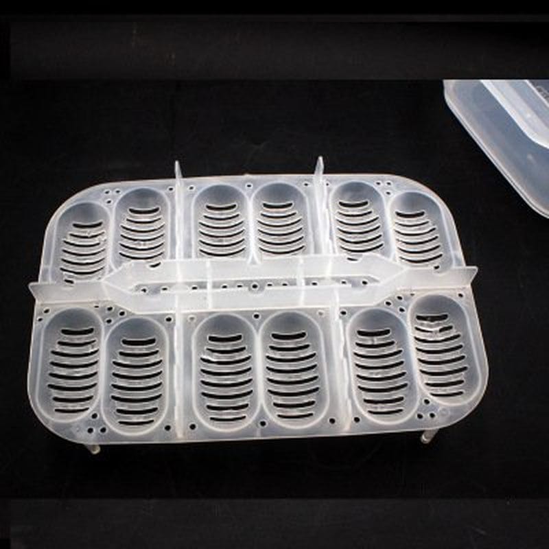 12 Grids Reptiles Eggs Incubator Tray, Amphibians Hatchery Box with Thermometer, Reptile Breeding Box Animals & Pet Supplies > Pet Supplies > Reptile & Amphibian Supplies > Reptile & Amphibian Substrates TOP Dream Furniture LLC   