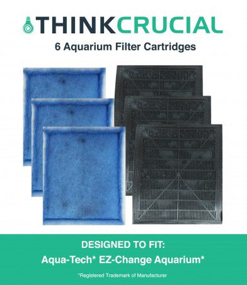 12 Pack of Think Crucial Aquarium Filter Replacement Parts - Compatible with Aqua-Tech Ez-Change #3 Aquarium Filter - Fits Aqua-Tech 20-40 and 30-60 Power Filters Animals & Pet Supplies > Pet Supplies > Fish Supplies > Aquarium Filters Crucial Vacuum 6  
