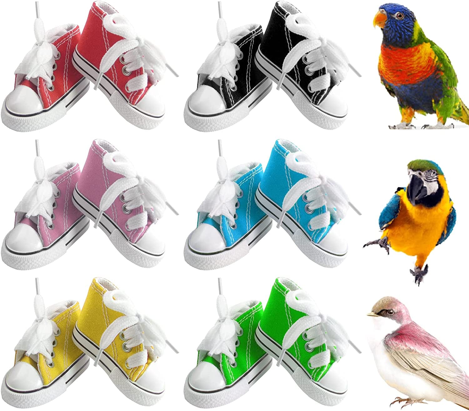 12 Pieces Bird Shoes Mini Sneaker Bird Toys Mini Finger Shoes Fingerboard Shoes Bird Chew Toys Bird Toy Sneakers Dog Shoes Doll Shoes Toy Shoes for Sneaker Keychain Shoe Keychains Parrot Toys Animals & Pet Supplies > Pet Supplies > Dog Supplies > Dog Apparel PETDCHEB   