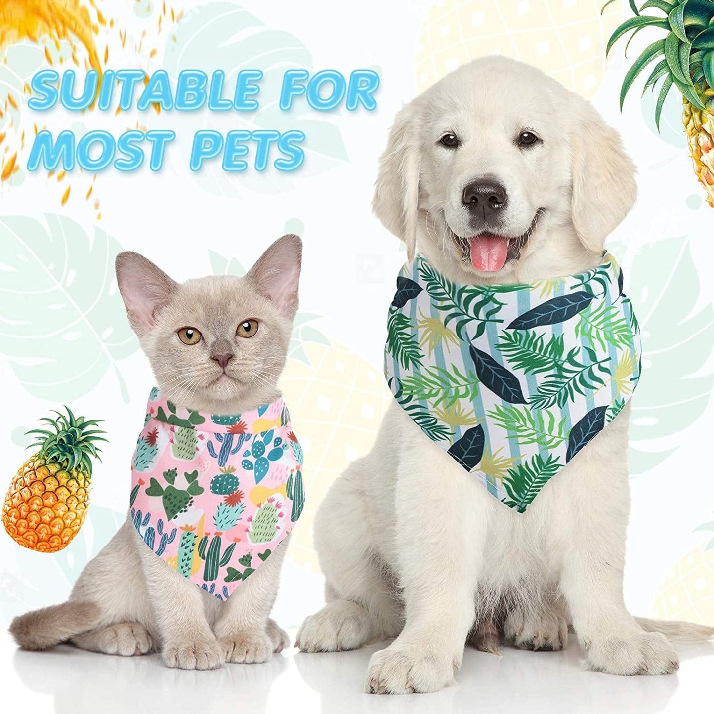 12 Pieces Dog Bandana Scarf Washable Triangular Bibs Pet Adjustable Washable Kerchief Dog Bandana for Small and Large Dogs(Summer Patterns) Animals & Pet Supplies > Pet Supplies > Dog Supplies > Dog Apparel Weewooday   