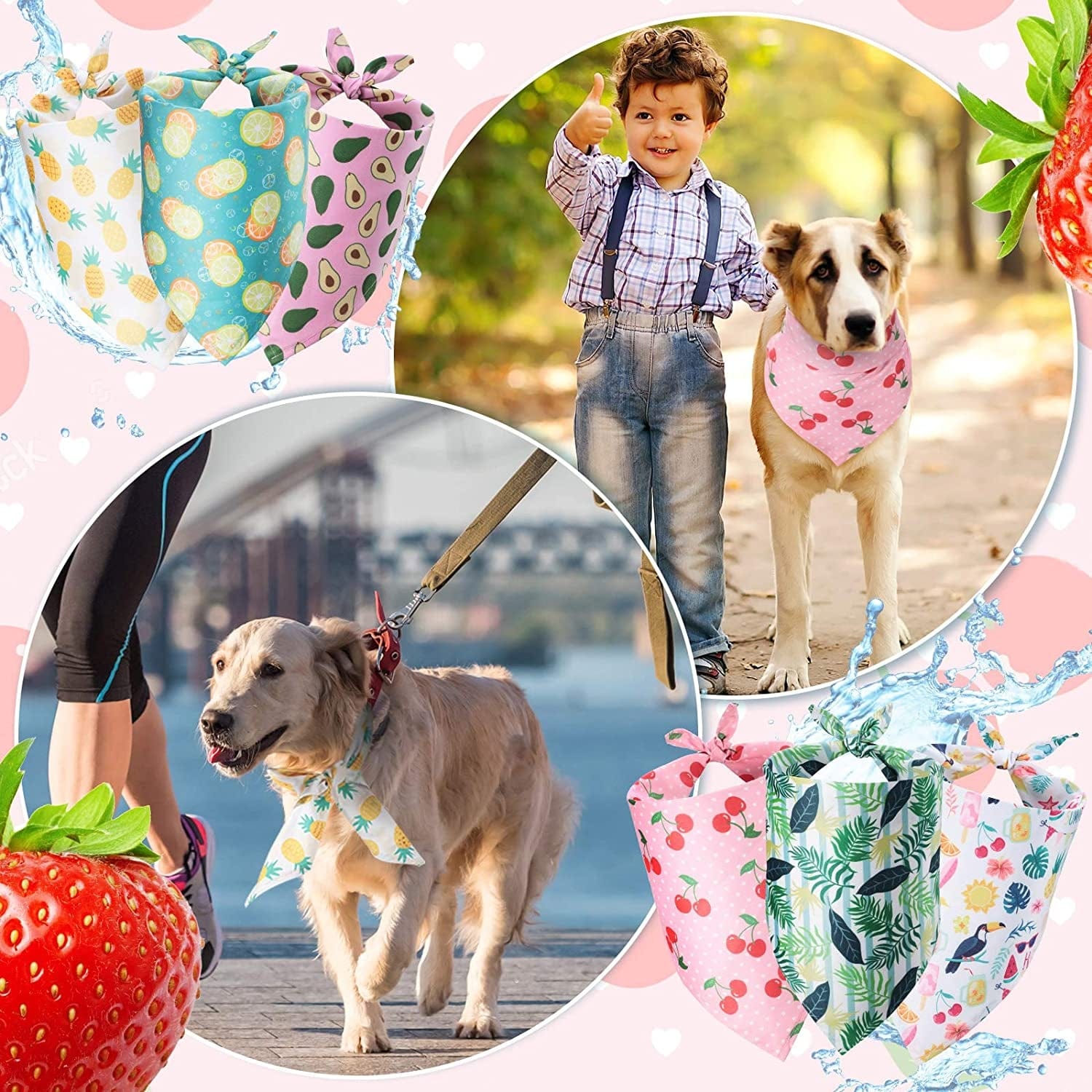 12 Pieces Dog Bandana Scarf Washable Triangular Bibs Pet Adjustable Washable Kerchief Dog Bandana for Small and Large Dogs(Summer Patterns) Animals & Pet Supplies > Pet Supplies > Dog Supplies > Dog Apparel Weewooday   