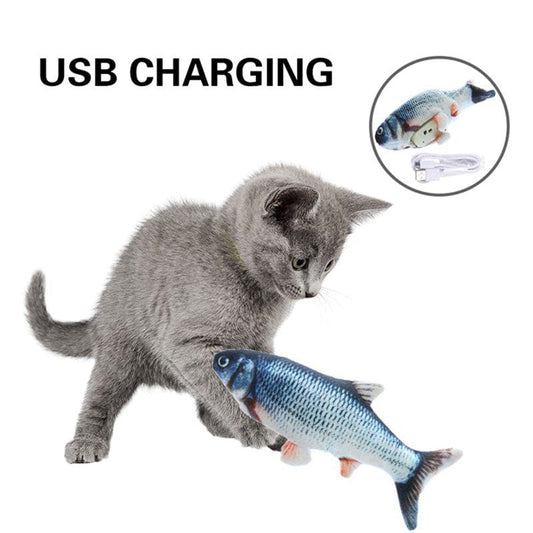 12" USB Charging Simulation Fish Cat Toy Installable Catnip Animals & Pet Supplies > Pet Supplies > Cat Supplies > Cat Toys Maxcozy   