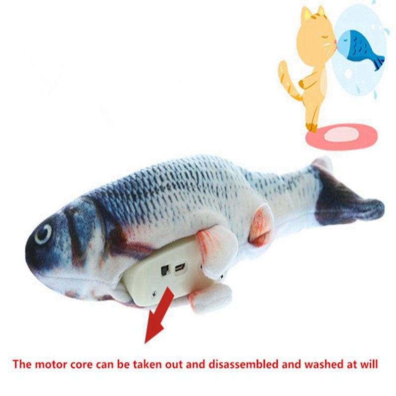 12" USB Charging Simulation Fish Cat Toy Installable Catnip Animals & Pet Supplies > Pet Supplies > Cat Supplies > Cat Toys Maxcozy   