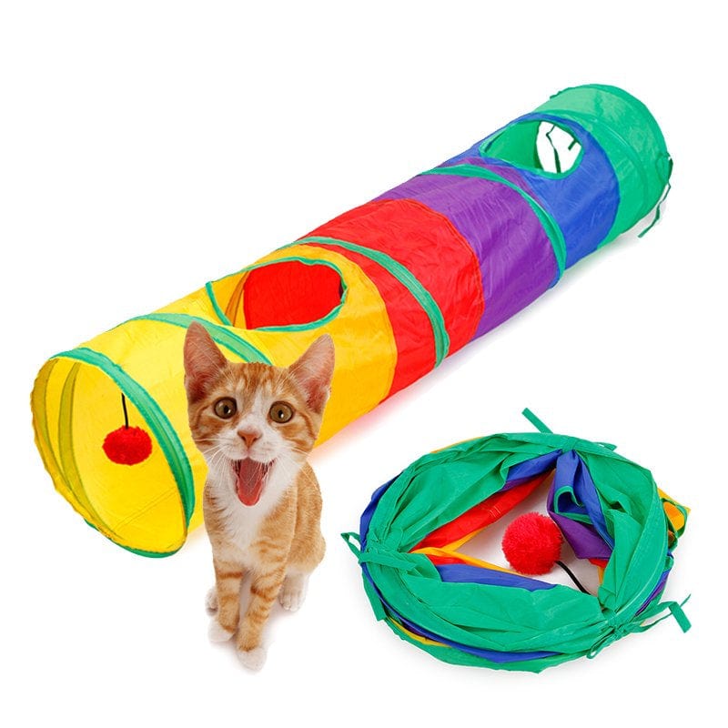 120Cm Foldable Cat Tunnel 4 Holes Pet Toy Cat Kitten Rabbit Play Funny Toys Animals & Pet Supplies > Pet Supplies > Cat Supplies > Cat Toys CABINAHOME   