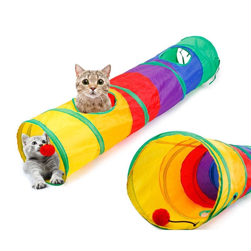 120Cm Foldable Cat Tunnel 4 Holes Pet Toy Cat Kitten Rabbit Play Funny Toys Animals & Pet Supplies > Pet Supplies > Cat Supplies > Cat Toys CABINAHOME   