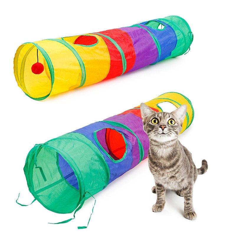 120Cm Foldable Cat Tunnel 4 Holes Pet Toy Cat Kitten Rabbit Play Funny Toys Animals & Pet Supplies > Pet Supplies > Cat Supplies > Cat Toys CABINAHOME   