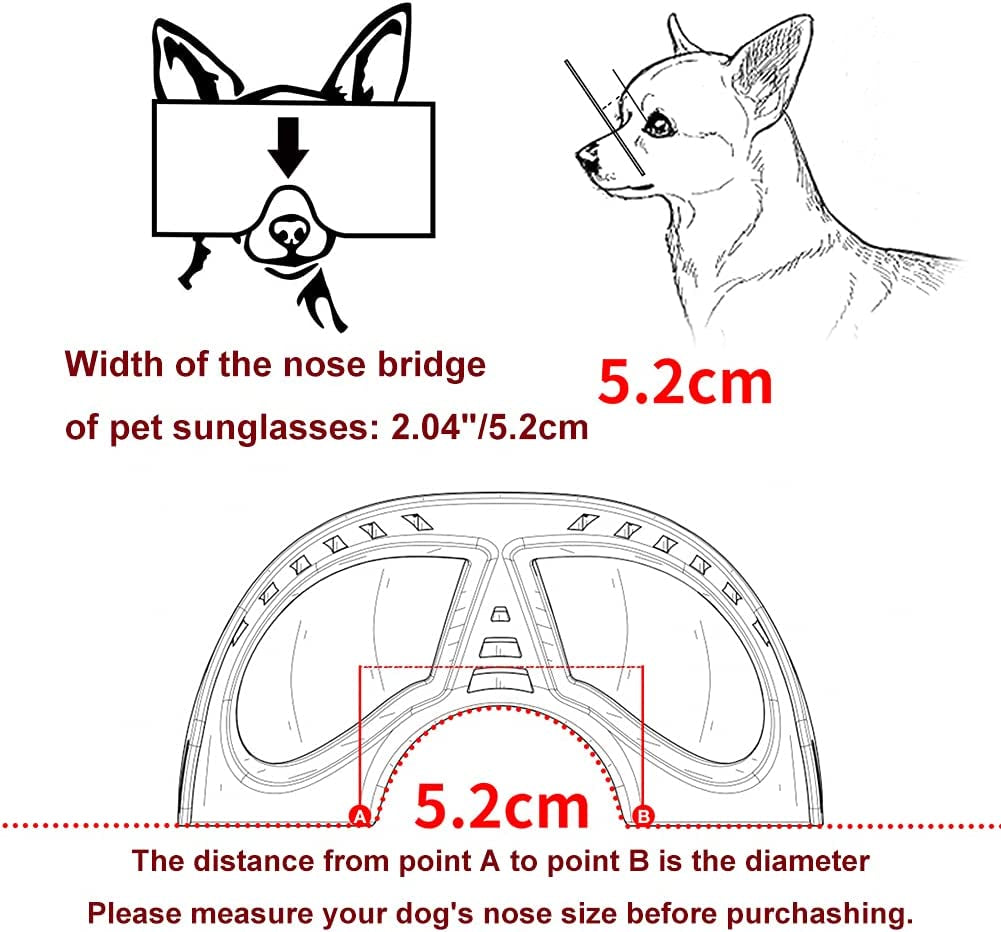 SLDPET Dog Sunglasses for Small Breed Dog Goggles Dog UV Glasses Windproof Snowproof for Long Snout Dogs Mask with Soft Frame Adjustable Straps for Small/Medium Dogs Puppy (Black with Blue Lens) Animals & Pet Supplies > Pet Supplies > Dog Supplies > Dog Apparel SLDPET   