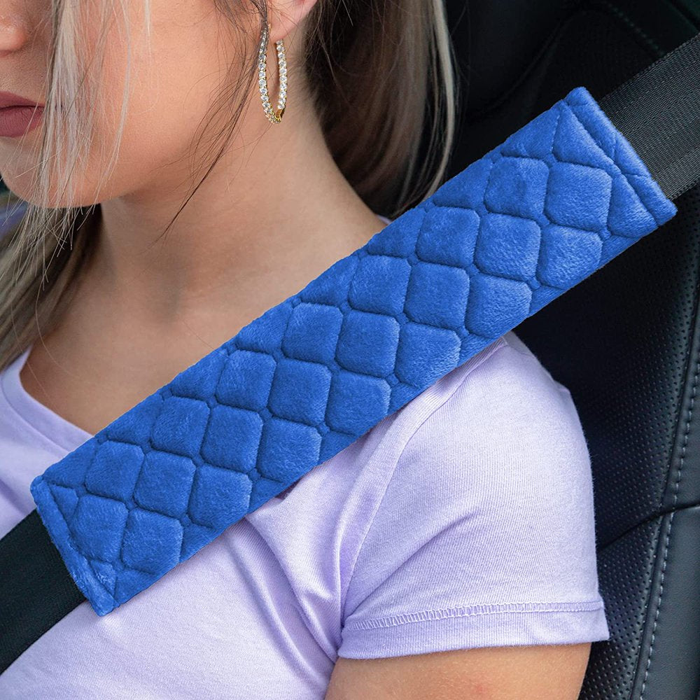 Casewin 2 Pcs Car Seat Belt Cover Pads, Shoulder Seatbelt Pads Cover, Safety Belt Strap Shoulder Pad for Adults and Children Animals & Pet Supplies > Pet Supplies > Dog Supplies > Dog Diaper Pads & Liners Casewin Blue  