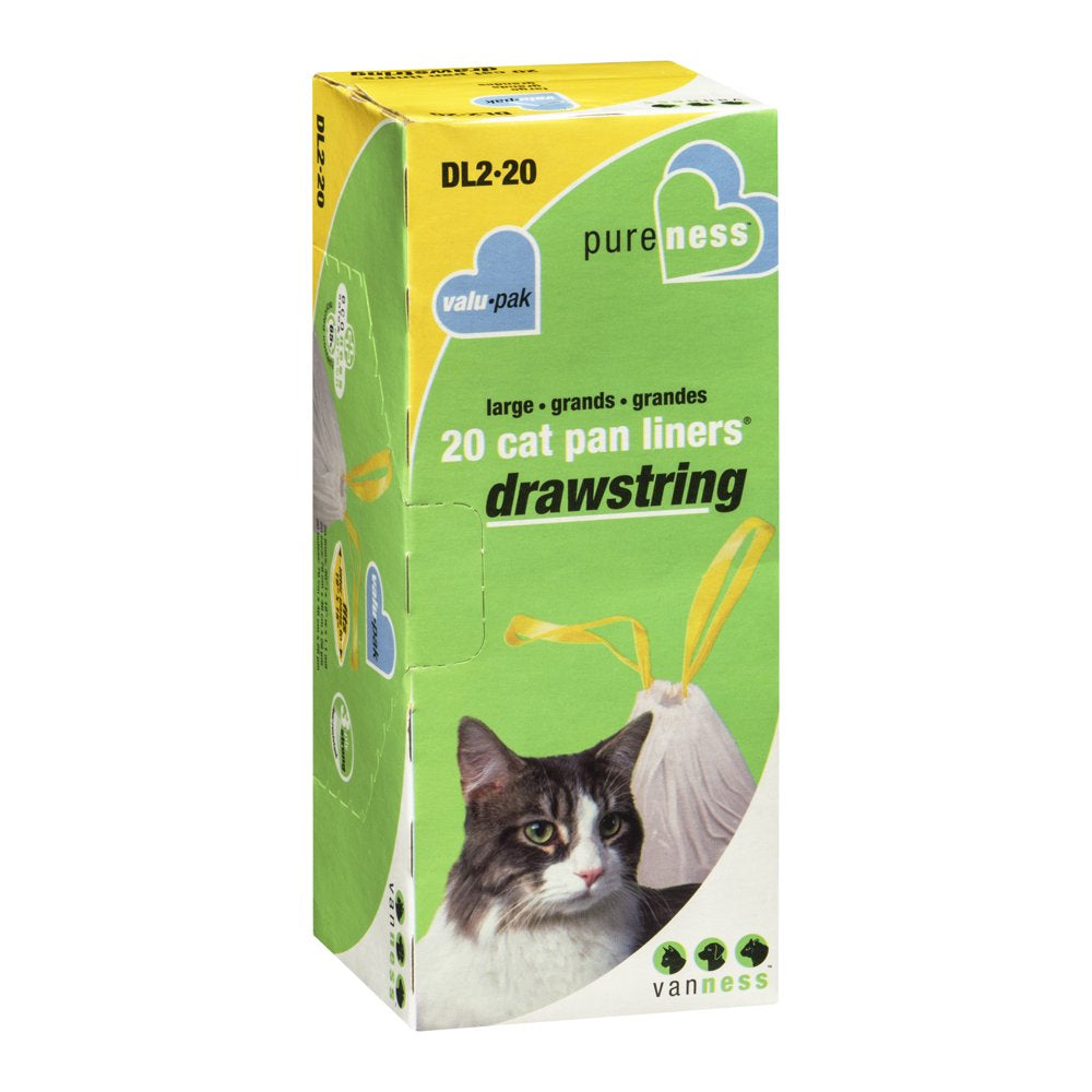 Van Ness, Cat Litter Box Liners with Drawstring, Large, 20 Count Animals & Pet Supplies > Pet Supplies > Cat Supplies > Cat Litter Box Liners Van Ness Plastic Molding CO   