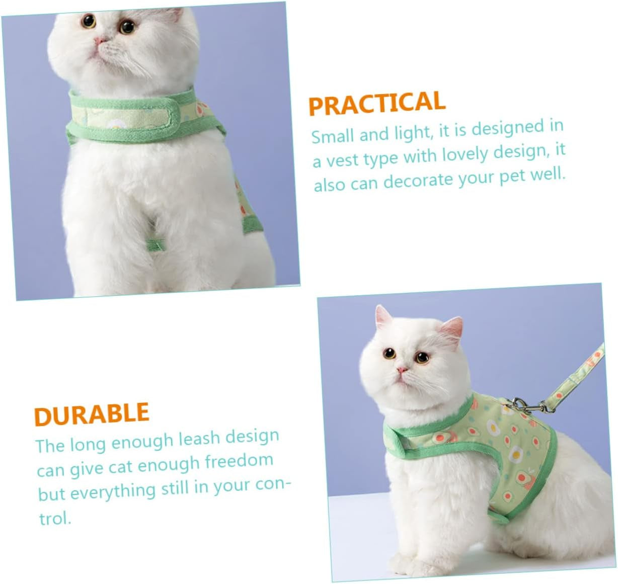 Balacoo 4 Sets Cat Leash Cami Hanger Running Vest Running Leash Pet Jogging Harness Cat Collar Leash Cat Vest Leash Avocado Prints Vest Dog Harness Dog Hauling Cable Suede Accessories Mesh Animals & Pet Supplies > Pet Supplies > Dog Supplies > Dog Apparel Balacoo   