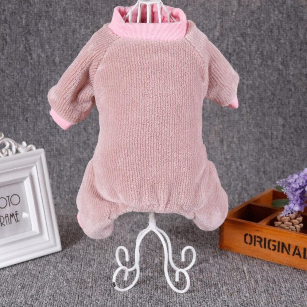 Popvcly 2 Pack Dog Pajamas Flannel Dog Onesie Warm Pet Clothes Soft Dog Pjs Dog Apparel Dog Jumpsuit Jammies with Legs for Pet Dog Cat, Gray+Pink, L Animals & Pet Supplies > Pet Supplies > Dog Supplies > Dog Apparel Popvcly   