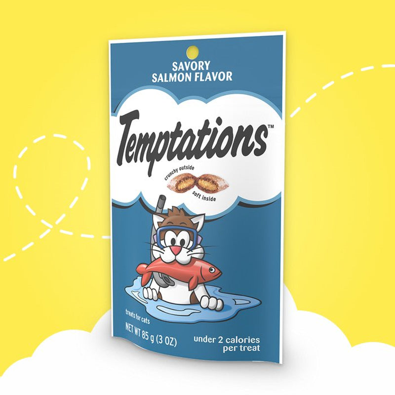 Temptation Classic Tasty Cat Treats Variety Pack 8 Flavors ( Tantalizing Turkey, Chicken, Hearty Beef, Tuna, Creamy Dairy, Blissful Catnip,Savory Salmon, Seafood Medley) 3Oz Each with Petlewa Box…