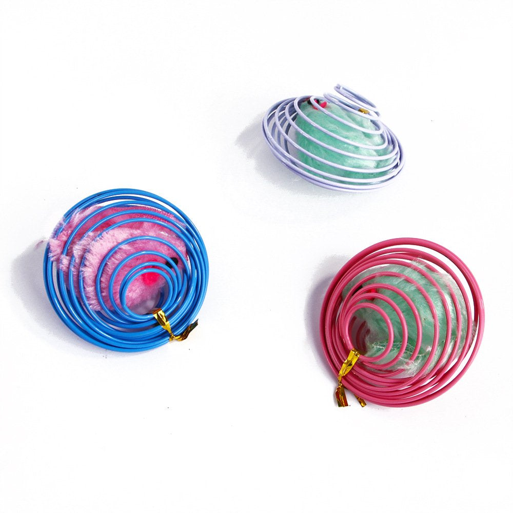 Carkira Cat Toy Spring, Retractable Interactive Cage Rat Rolling Spring Toy Animals & Pet Supplies > Pet Supplies > Cat Supplies > Cat Toys Carkira   