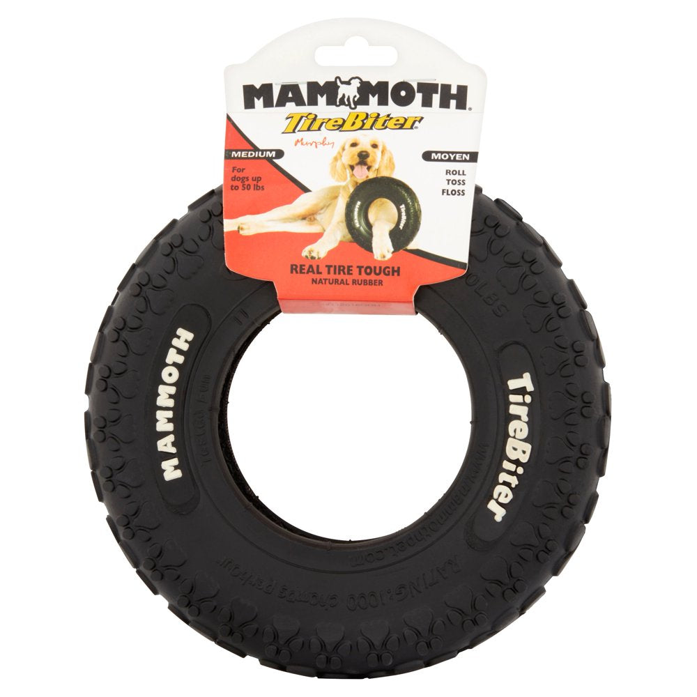 Mammoth Tirebiter Rubber Tire Dog Toy, Medium, 8"